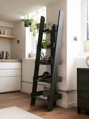 Black Bronx Oak Effect Ladder Shelf - Image 1 of 10