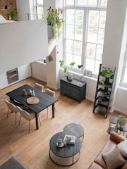 Black Bronx Oak Effect Ladder Shelf - Image 3 of 10