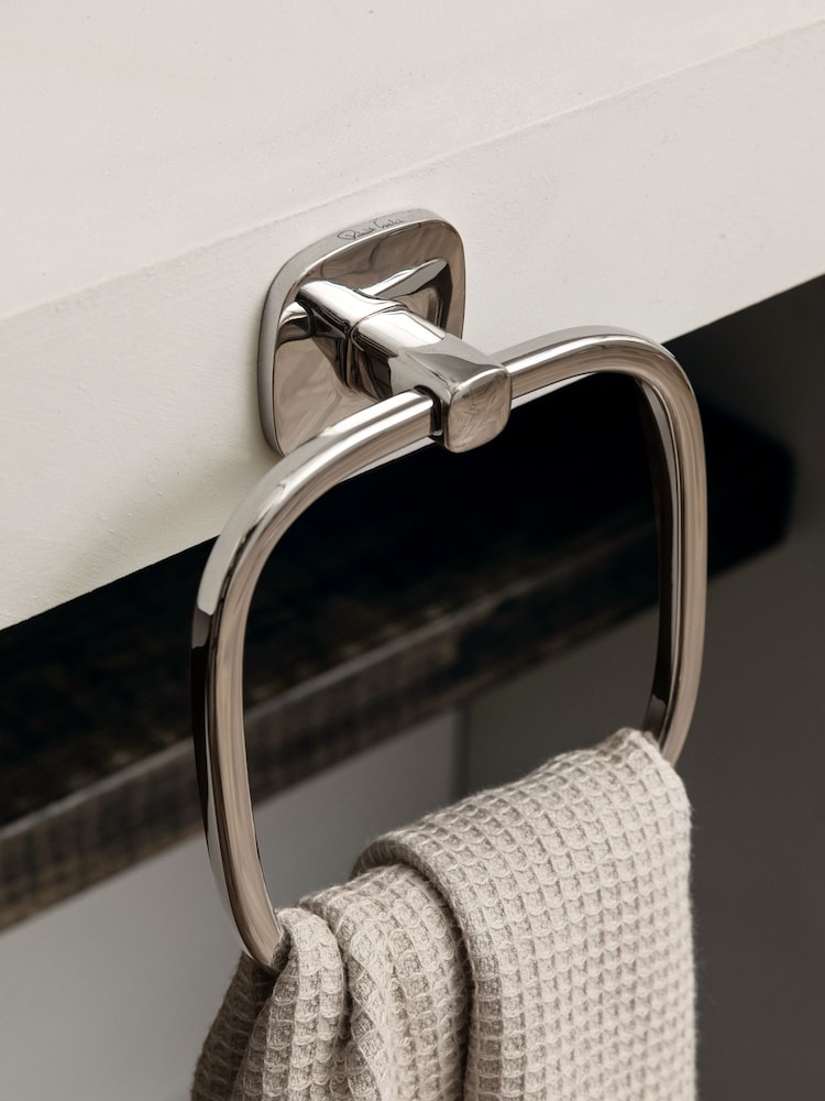 Robert Welch Silver Burford Towel Ring - Image 1 of 4