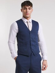 Jacamo Navy Blue James Suit Waistcoat - Image 1 of 4