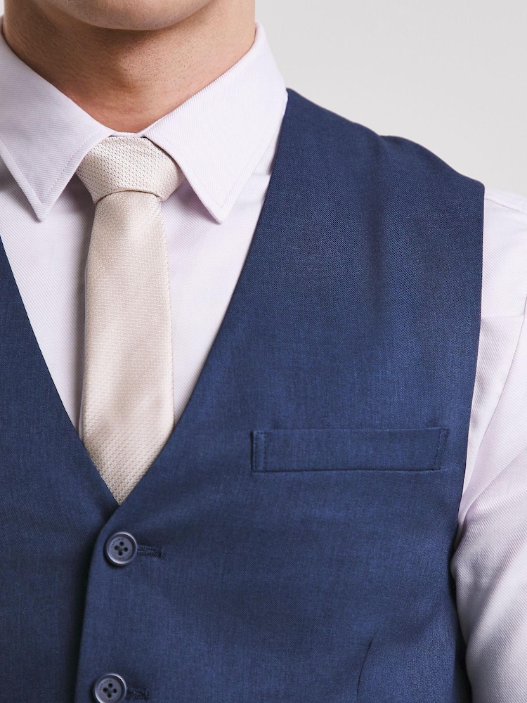 Jacamo Navy Blue James Suit Waistcoat - Image 4 of 4