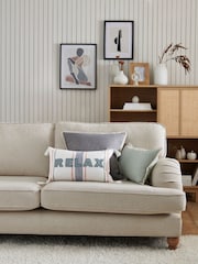 Sage Green 50 x 50cm Dalby Contrast Edge Cushion - Image 3 of 6