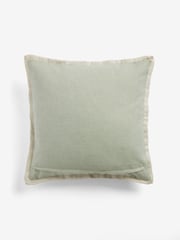 Sage Green 50 x 50cm Dalby Contrast Edge Cushion - Image 6 of 6