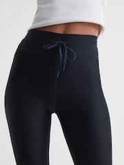 Reiss Navy Halo The Upside Drawstring Leggings - Image 4 of 5