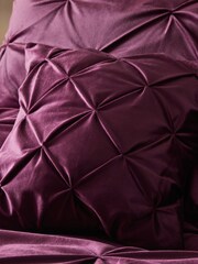 Soiree Red Mira Velvet Square Cushion - Image 1 of 2
