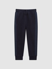 Reiss Navy Mara Junior Metallic Trim Joggers - Image 2 of 7