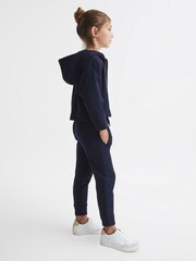 Reiss Navy Mara Junior Metallic Trim Joggers - Image 6 of 7