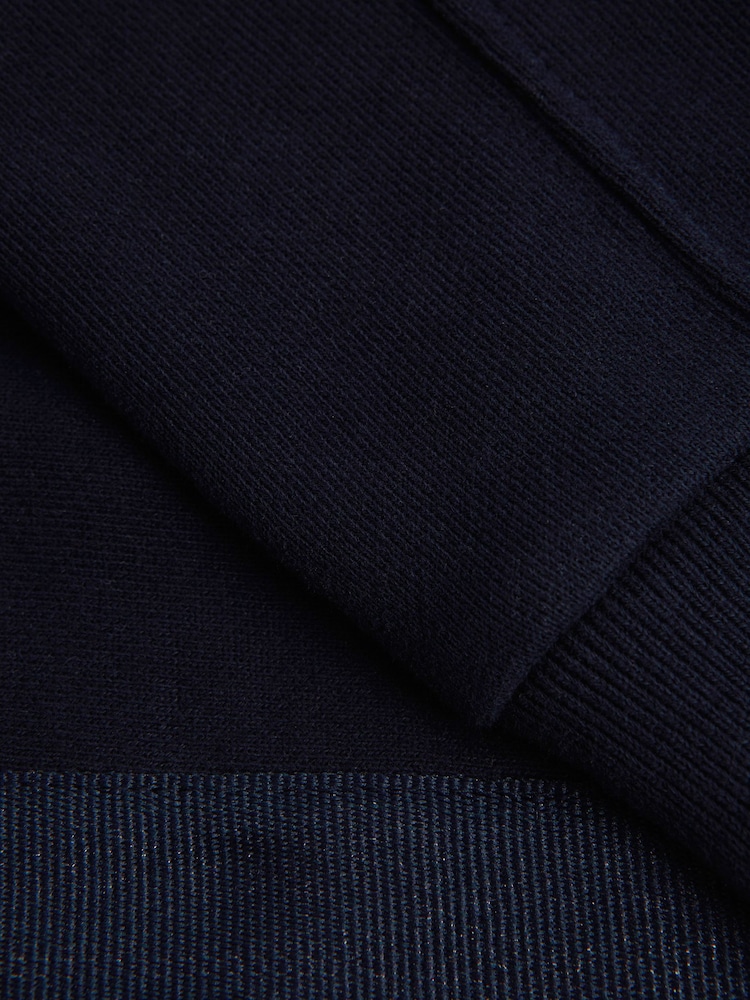 Reiss Navy Mara Junior Metallic Trim Joggers - Image 7 of 7