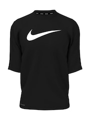 Nike Black Sun Safe Hydroguard Short Sleeve Rash Vest - Image 5 of 7