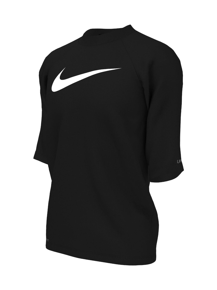 Nike Black Sun Safe Hydroguard Short Sleeve Rash Vest - Image 7 of 7