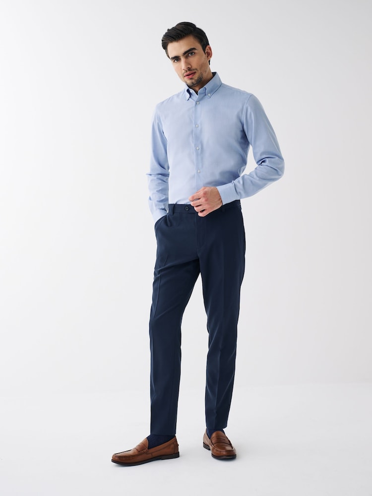 Bleu marine - Super Skinny - Pantalon élégant lavable en machine uni sur le devant - Image 2 de 7