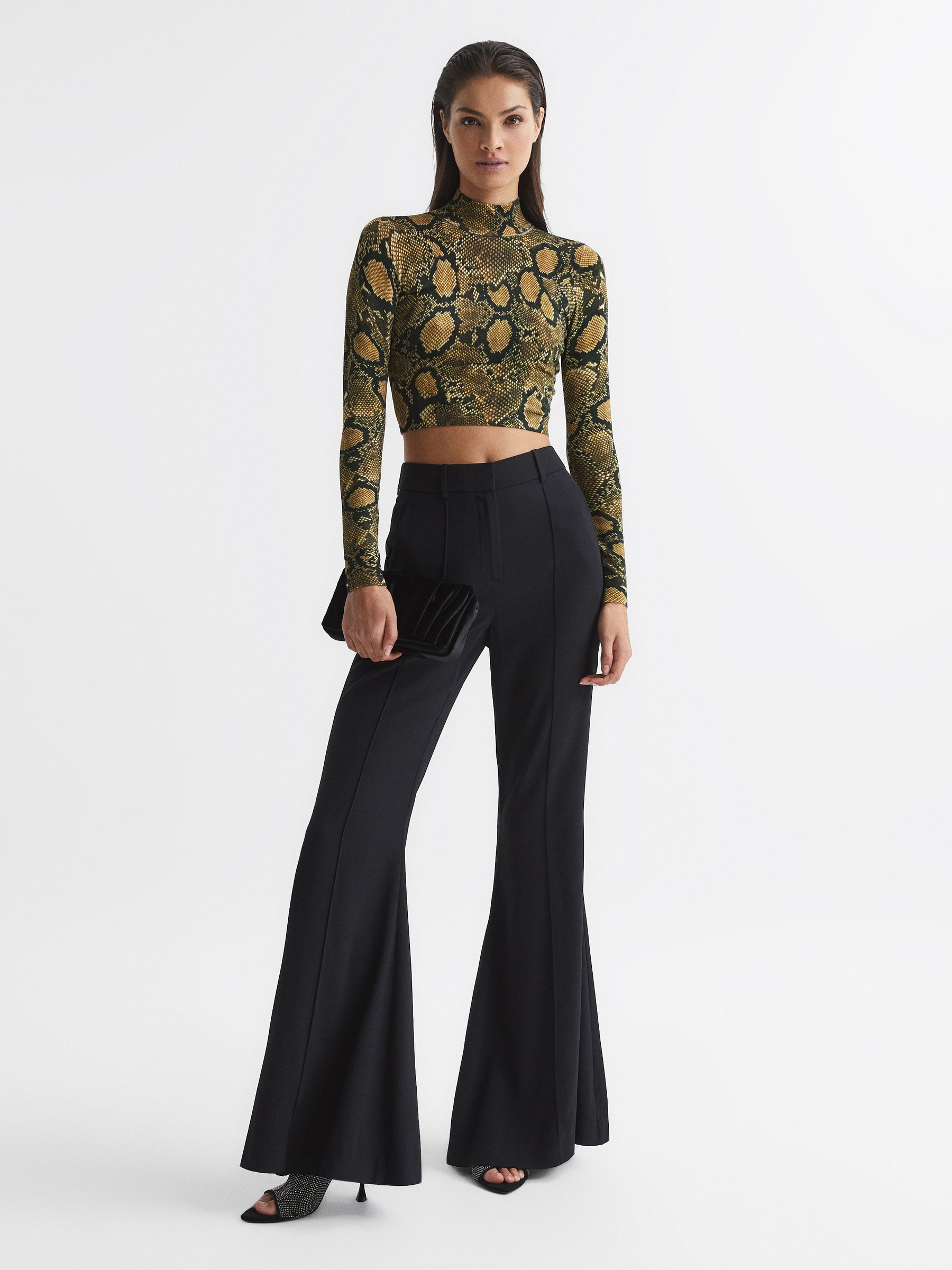 Buy Reiss Multi Farah Snake Print Knitted Top from Next Netherlands