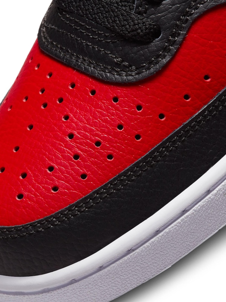 Czarny/czerwony - Nike Court Vision Low Trainers - Image 7 of 8