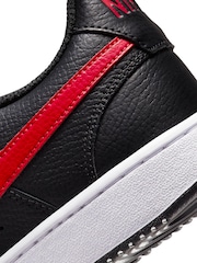 Nike Black/Red Court Vision Low Trainers - Image 8 of 8