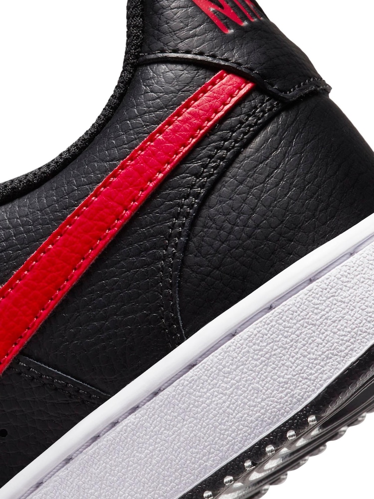 Nike Black/Red Court Vision Low Trainers - Image 8 of 8