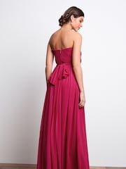 Pink Mesh Multiway Bridesmaid Wedding Maxi Dress - Image 3 of 7