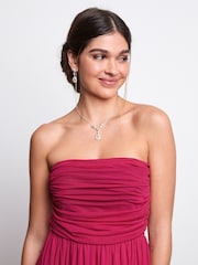 Pink Mesh Multiway Bridesmaid Wedding Maxi Dress - Image 6 of 7