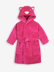 JoJo Maman Bébé Fuchsia Cat Dressing Gown - Image 1 of 2