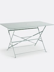 La Redoute Intérieurs Grey Green Ozevan Rectangular Folding Metal Table - Image 1 of 5