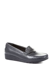 Pavers Blue Wide Fit Leather Penny Loafers - Image 2 of 7