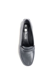 Pavers Blue Wide Fit Leather Penny Loafers - Image 4 of 7