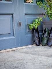 Pavers Blue Wide Fit Leather Penny Loafers - Image 7 of 7