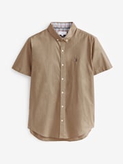 Stone Short Sleeve Stretch Oxford Shirt - Image 5 of 5