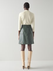 LK Bennett Cream Betty Merino Wool Scallop Edge Jumper - Image 2 of 4