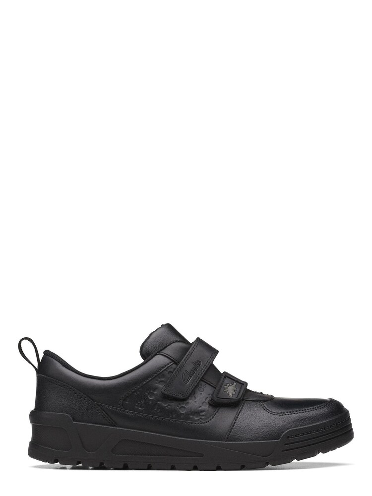 Clarks Black Multi Fit Leather Palmer Steggy Shoes - Image 1 of 7