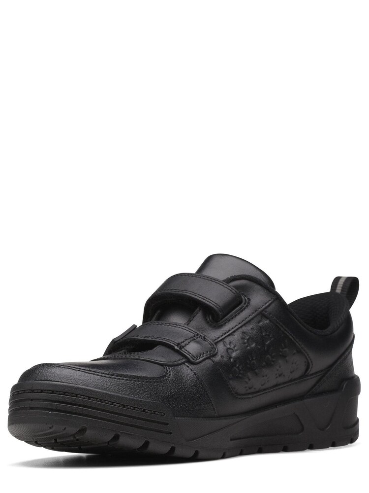 Clarks Black Multi Fit Leather Palmer Steggy Shoes - Image 4 of 7