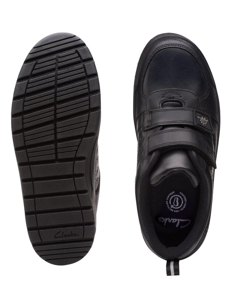 Clarks Black Multi Fit Leather Palmer Steggy Shoes - Image 7 of 7
