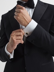 Reiss Gold Carter Stone Insert Cufflinks - Image 2 of 5