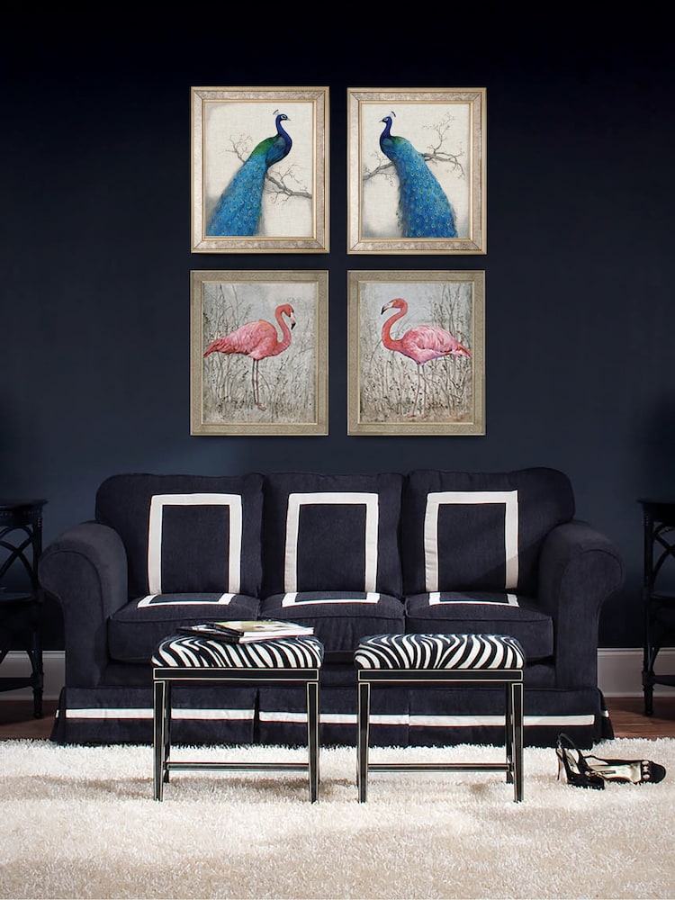 Brookpace Lascelles Gold Peacock 1 Print in Antique Mirrored Frame - Image 2 of 3 Brookpace Lascelles Gold Peacock 1 Print in Antique Mirrored Frame - Image 2 of 3