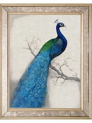 Brookpace Lascelles Gold Peacock 1 Print in Antique Mirrored Frame - Image 5 of 5