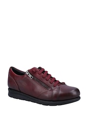Fleet & Foster Burgundy Red Polperro Slip-On Shoes - Image 2 of 4