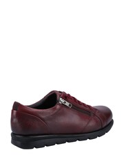 Fleet & Foster Burgundy Red Polperro Slip-On Shoes - Image 3 of 4