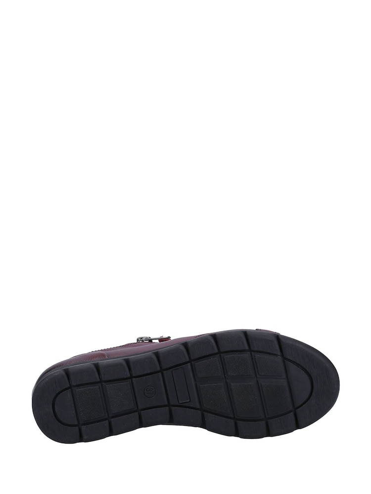 Fleet & Foster Burgundy Red Polperro Slip-On Shoes - Image 4 of 4