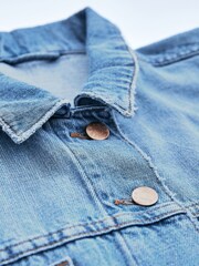 Mid Blue Own. Crop Western Denim Jacket - Image 8 of 10