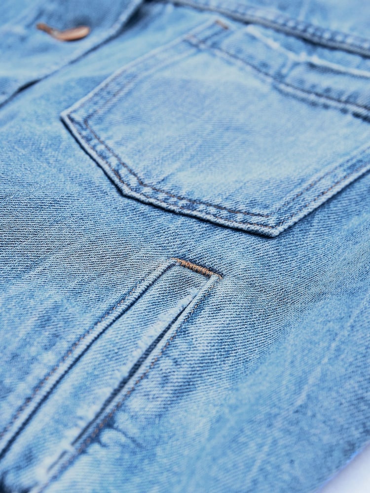 Mid Blue Own. Crop Western Denim Jacket - Image 9 of 10