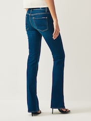 7 For All Mankind Dark Blue Bair Rinsed Bootcut Flare Jeans - Image 3 of 4