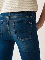 7 For All Mankind Dark Blue Bair Rinsed Bootcut Flare Jeans - Image 4 of 4