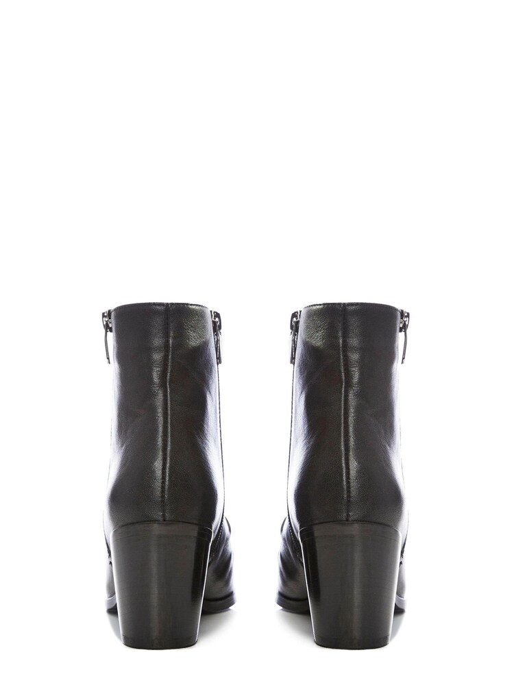 Moda In Pelle Coralie Western Ankle Boots Asymetric Side Zip - Image 2 of 3