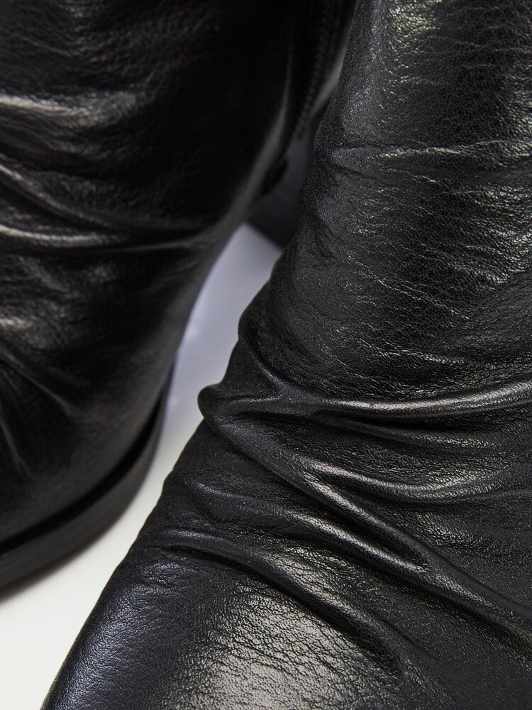 Moda In Pelle Coralie Western Ankle Boots Asymetric Side Zip - Image 3 of 3