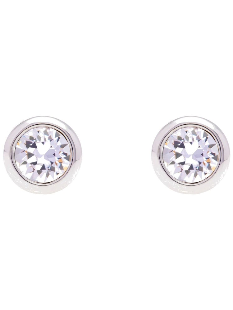 Ted Baker Silver Tone SINAA: Crystal Stud Earrings - Image 1 of 8