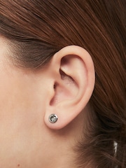 Ted Baker Silver Tone SINAA: Crystal Stud Earrings - Image 4 of 8