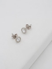 Ted Baker Silver Tone SINAA: Crystal Stud Earrings - Image 6 of 8
