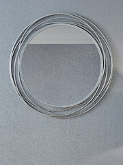 Pacific Antique Silver Metal Round Wall Mirror - Image 1 of 4