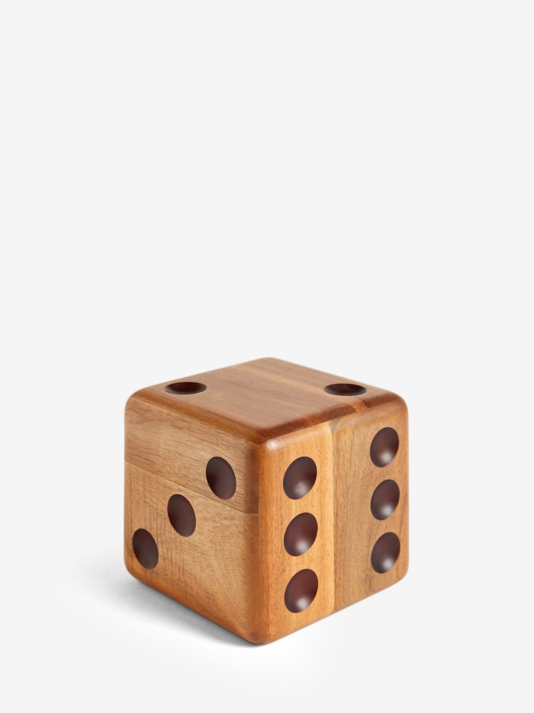 Dark Brown Bronx Wooden Dice Doorstop - Image 2 of 3