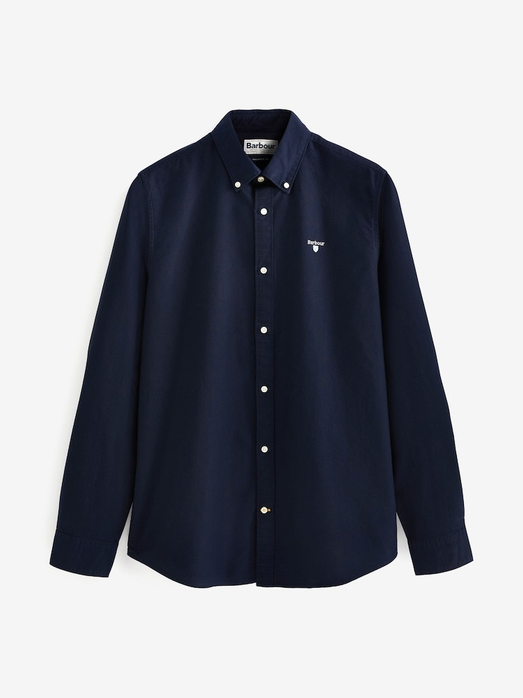 Donkerblauw - Barbour® Oxtown klassiek Oxford-overhemd met lange mouwen van 100% katoen - Image 6 of 6