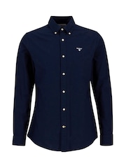 Barbour® Navy Blue Oxtown Classic Oxford Long Sleeve Shirt - Image 7 of 7
